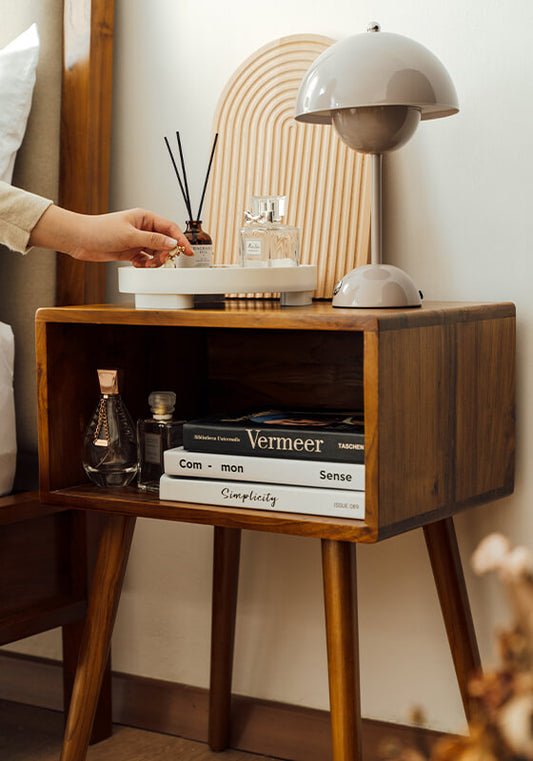Teak Bedside Table - HAPPI