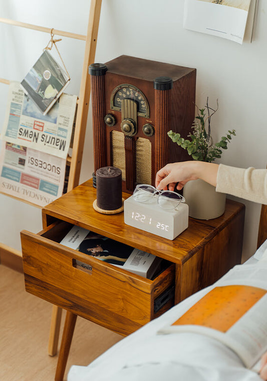Teak Bedside Table - JUN