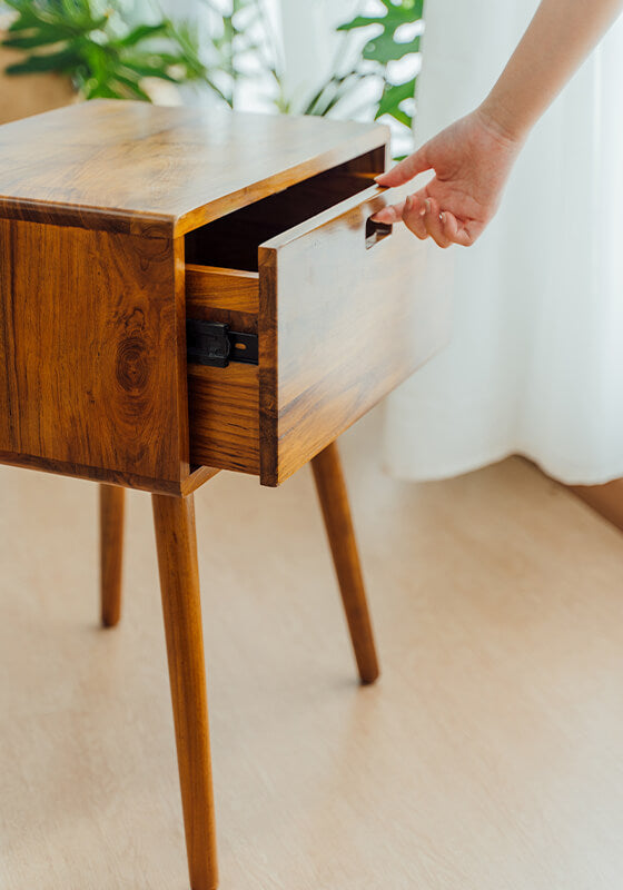 Teak Bedside Table - JUN
