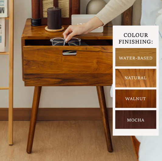 Teak Bedside Table - JUN