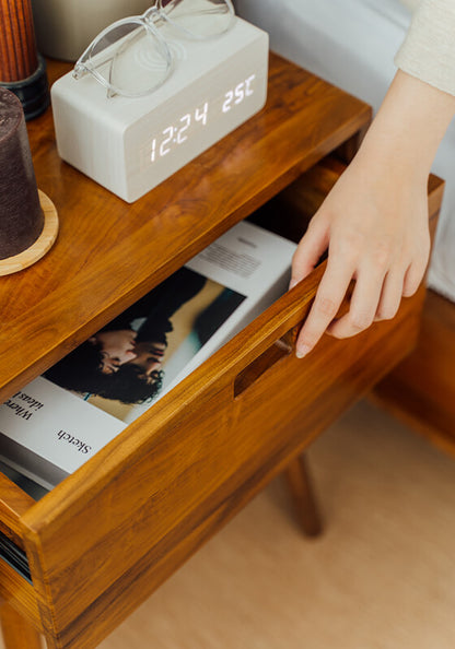 Teak Bedside Table - JUN