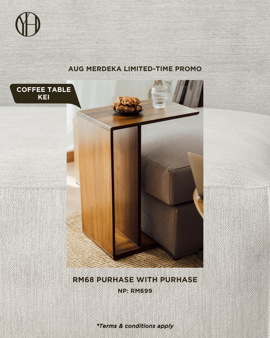 [AUG SPECIAL] PWP RM68 to get Teak Coffee Table - KEI